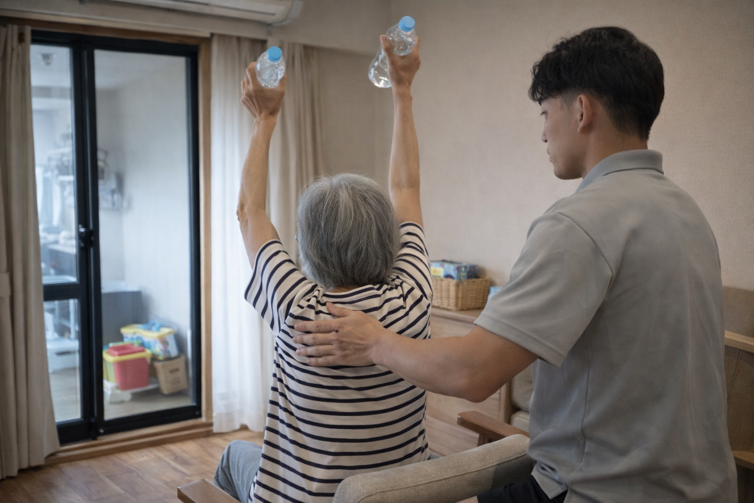 自宅でのトレーニング風景