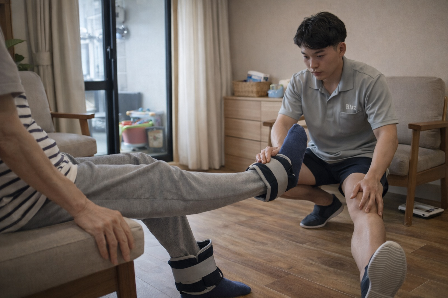 自宅でのトレーニング風景